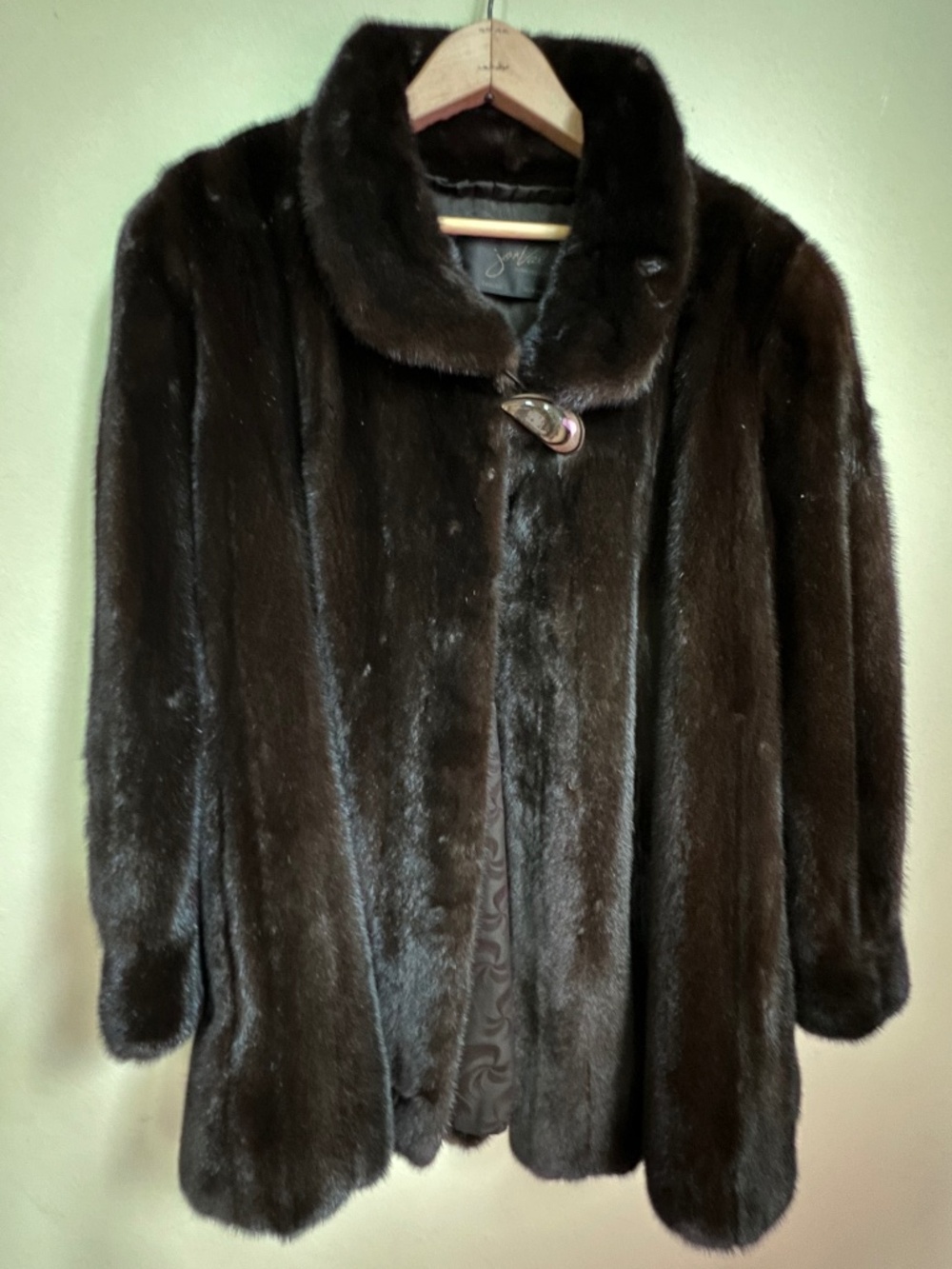 Stunning Vintage Jonval New York Real Mink Fur Coat - Brown